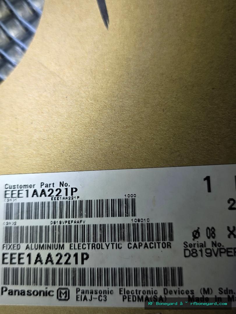 Panasonic EEE-1AA221P 220µF 10V SMD Aluminum Electrolytic Capacitors – 5 Pack photo