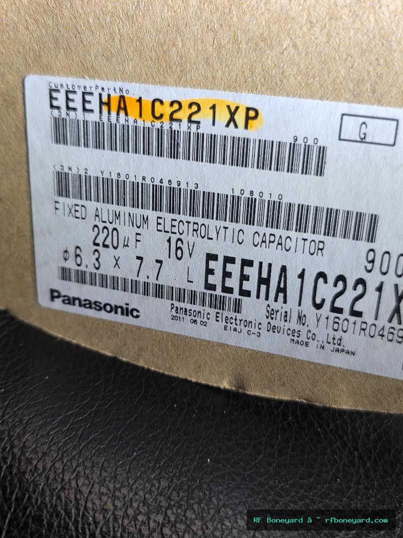 Panasonic EEE-HA1C221XP 220µF 16V SMD Aluminum Electrolytic Capacitors – 10 Pack photo