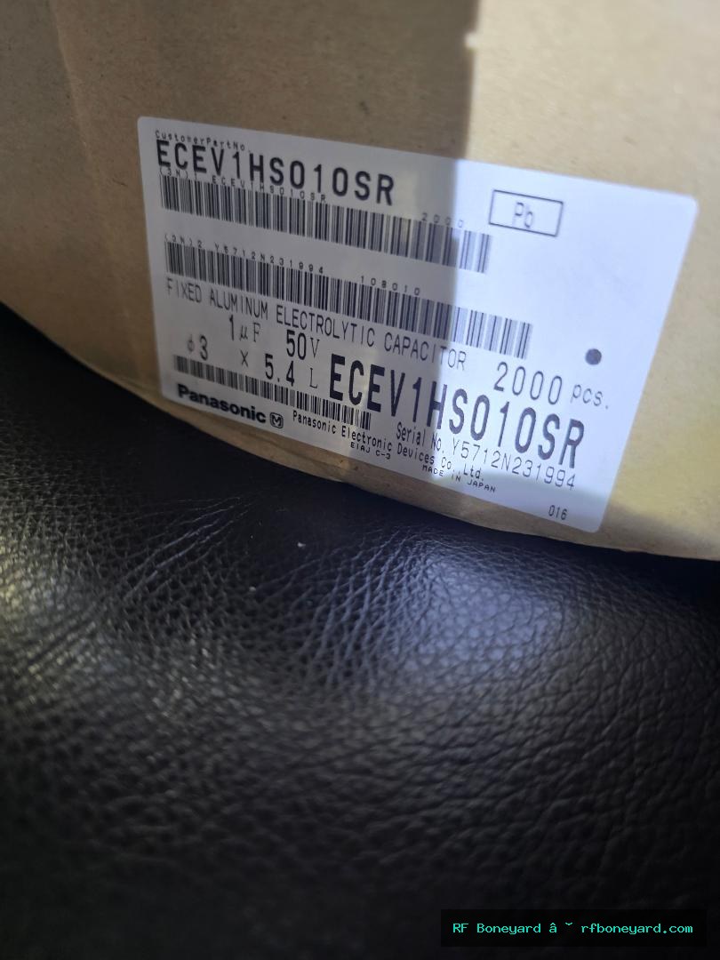 Panasonic ECE-V1HS010SR 1µF 50V SMD Aluminum Electrolytic Capacitors – 5 Pack photo