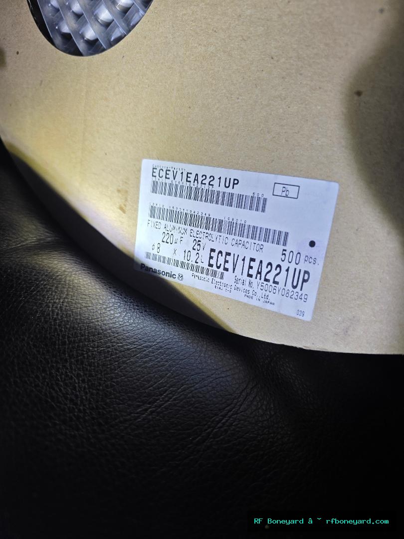 Panasonic ECE-V1EA221UP 220µF 25V SMD Aluminum Electrolytic Capacitors – 10 Pack photo