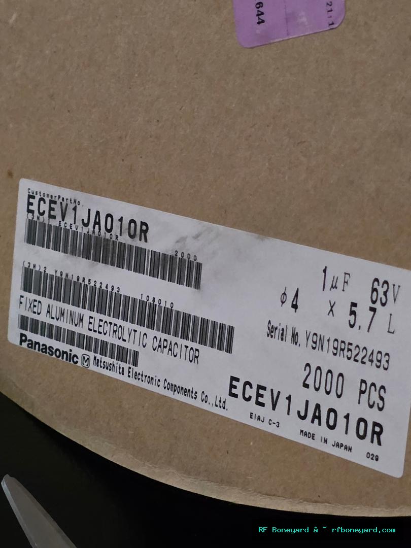 Panasonic ECE-V1JA010R 1µF 63V SMD Aluminum Electrolytic Capacitors – 10 Pack photo