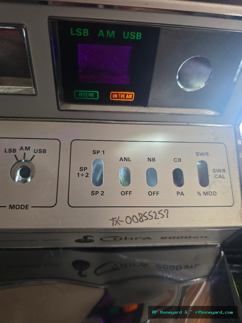Cobra 2000GTL Original Front Faceplate / Control Panel Overlay — Very Clean Donor Pull with Etched ID Mark photo