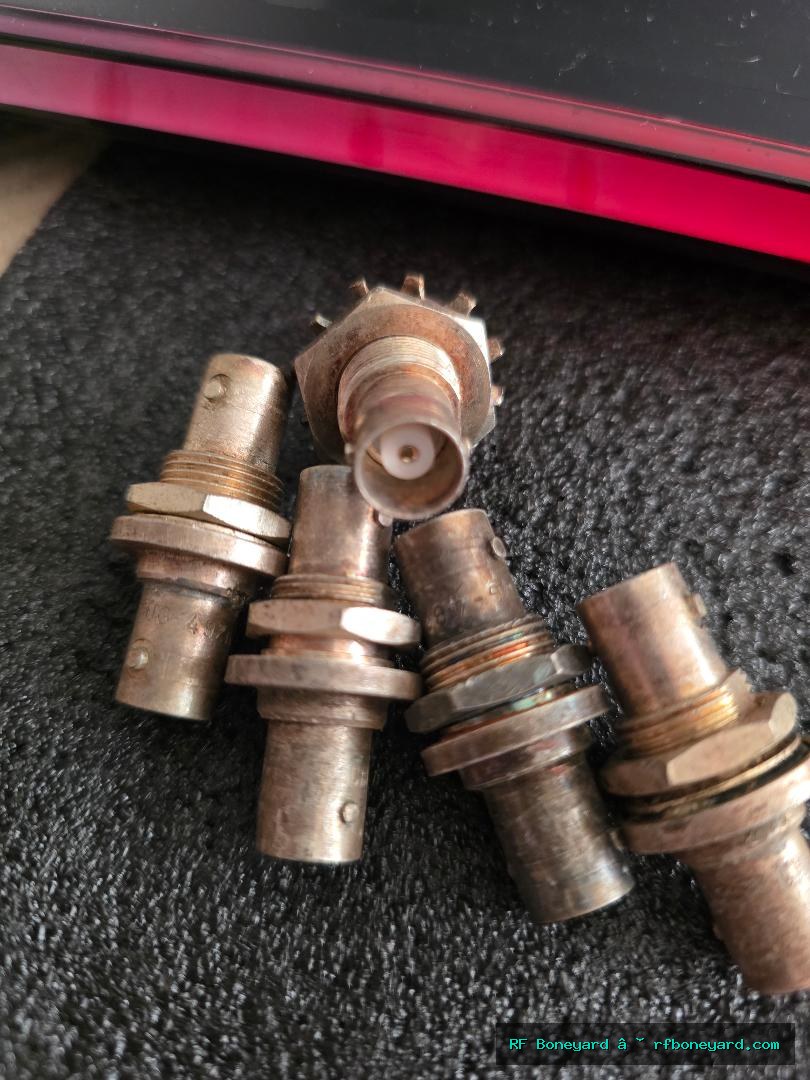 Bulkhead Straight RF Coaxial Connector Lot – 5 Pieces photo