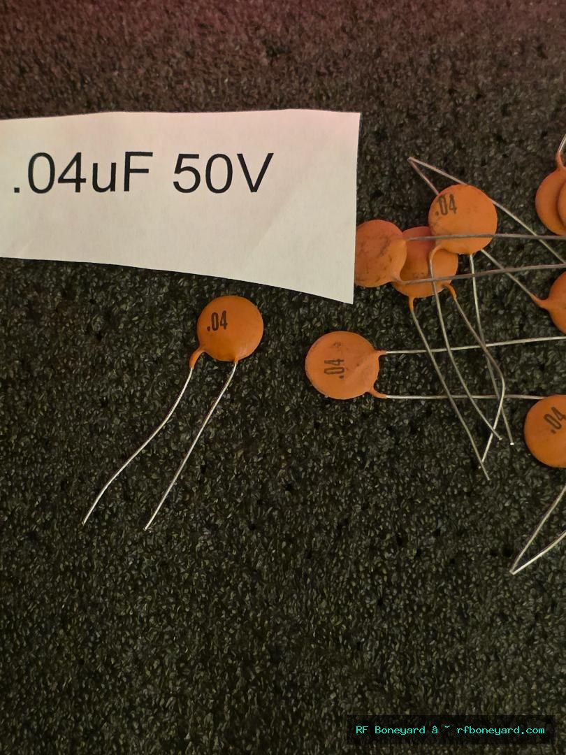 10 Pack .04µF 50V Ceramic Disc Capacitors — 40nF Radio Repair Capacitor Pack photo