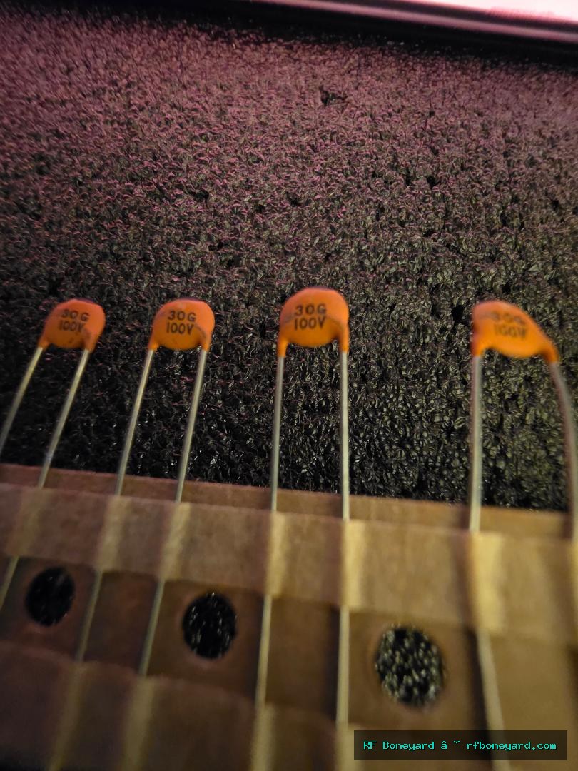 10 Pack 30pF 100V Ceramic Disc Capacitors — 30G RF Tuning Oscillator Repair Caps photo