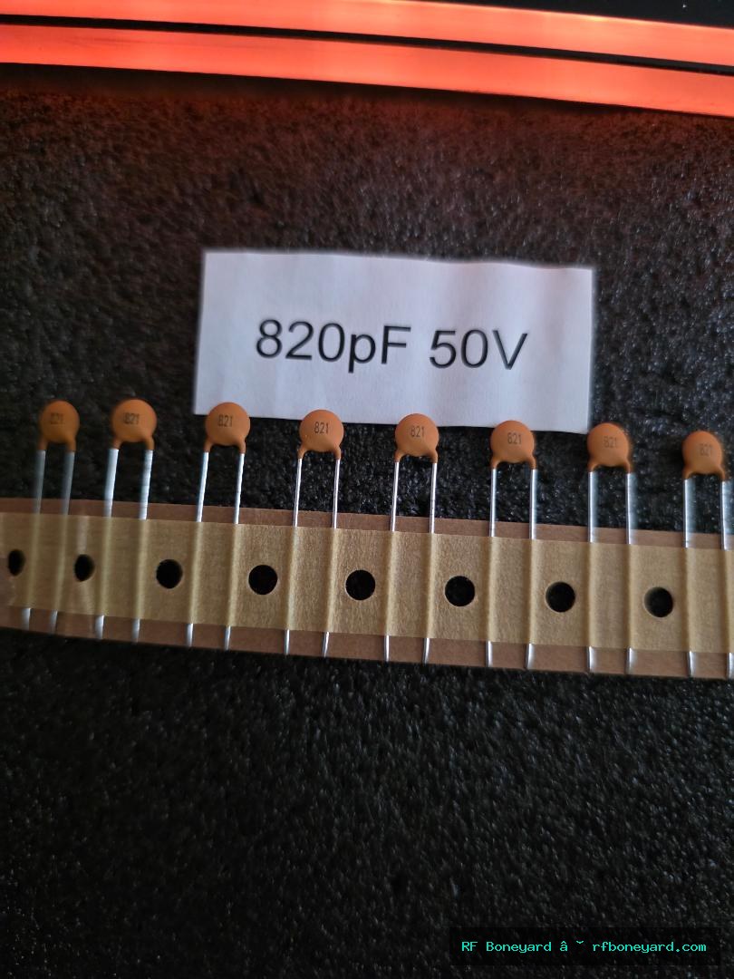 10-Pack 820pF 50V Ceramic Capacitors photo