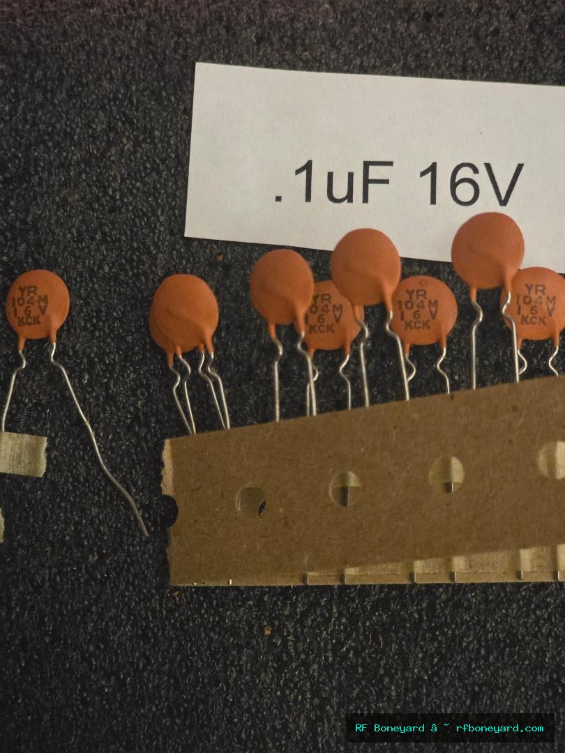 10-Pack 104M 0.1uF 16V Ceramic Capacitors – Sample Tested 114.25nF – NOS / Surplus photo