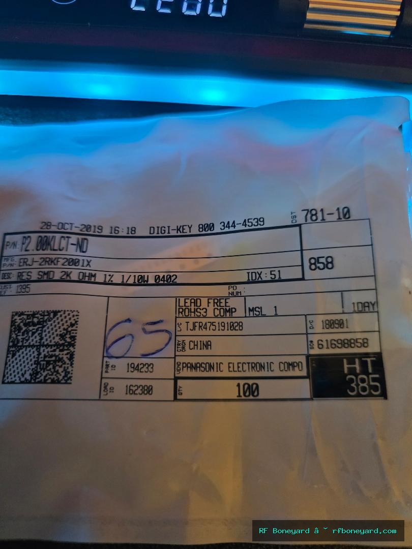 Panasonic ERJ-2RKF2001X 2K Ohm 1% 0402 SMD Thick Film Resistors Lot of 65 photo