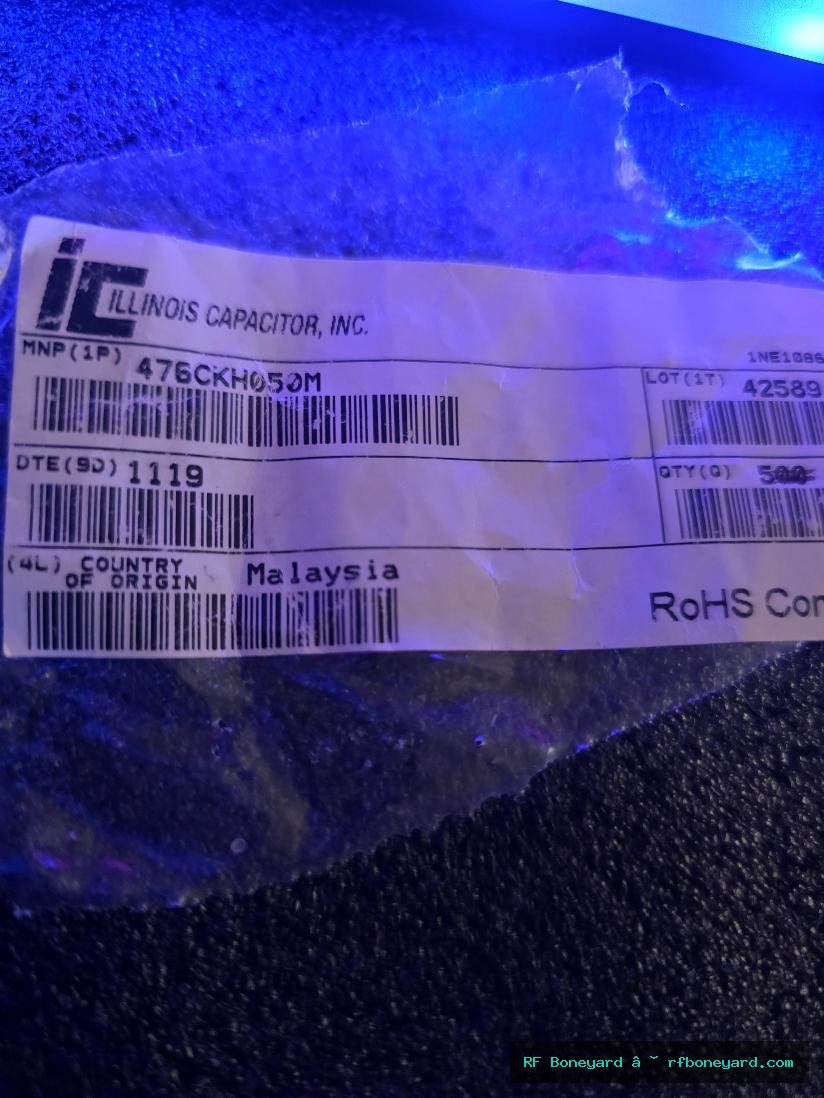 Illinois Capacitor 476CKH050M 47µF 50V Radial Electrolytic Capacitor - 10 Pack photo