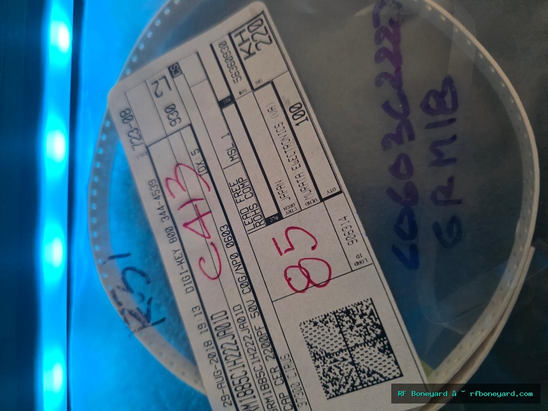 Murata GRM1885C1H222JA01D 2200pF 50V C0G/NP0 0603 SMD Ceramic Capacitors – Qty 85 photo