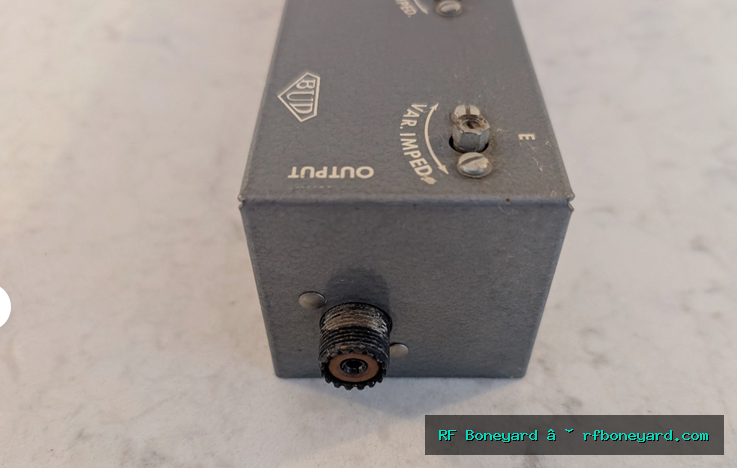 Vintage BUD Radio LF-601 Variable Low-Pass Filter with SO-239 RF Connectors photo