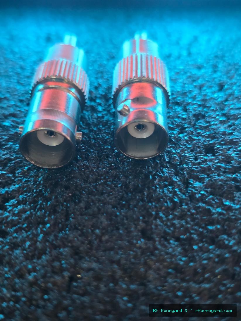 BNC Female to RCA Male Coaxial Adapter – Lot of 2 photo