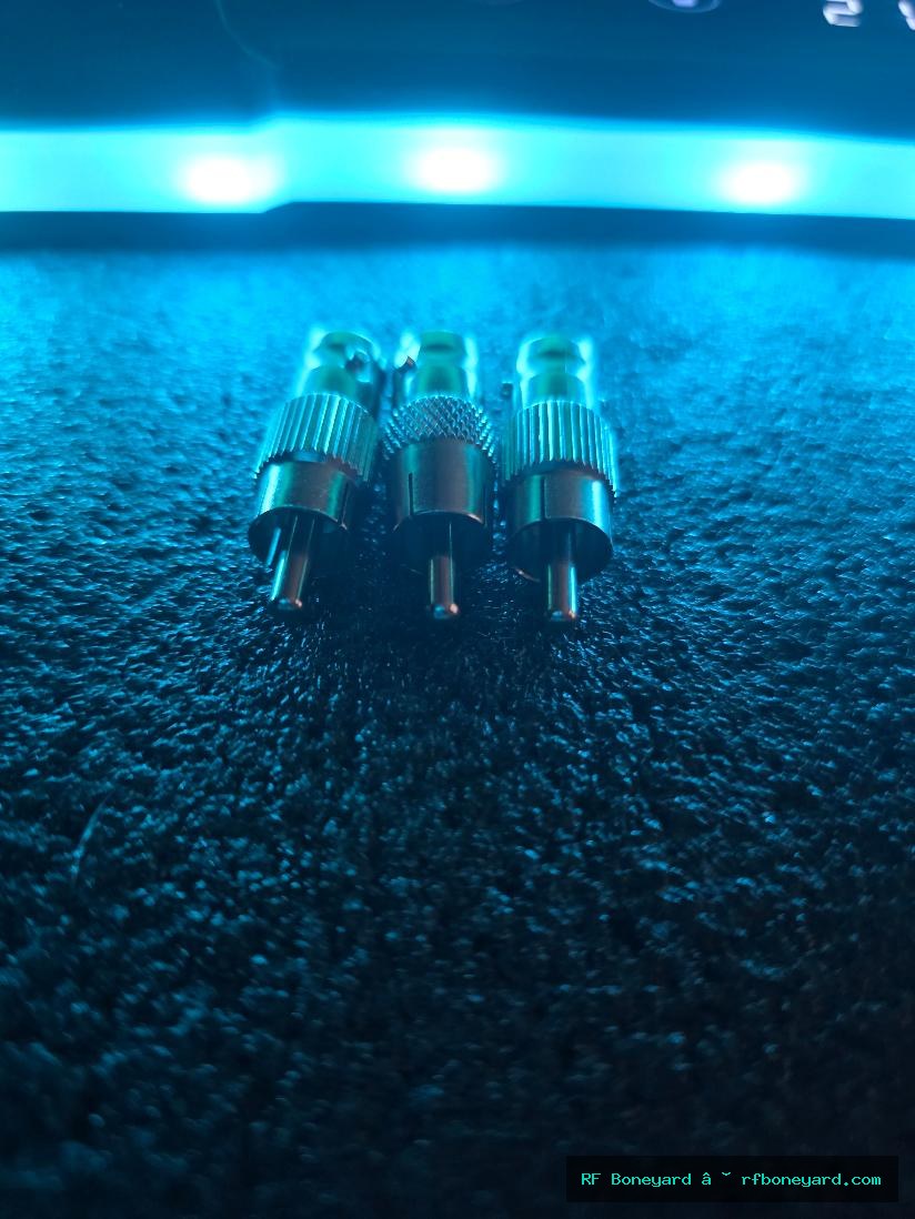 BNC Female to RCA Male Coaxial Adapter – Lot of 3 photo
