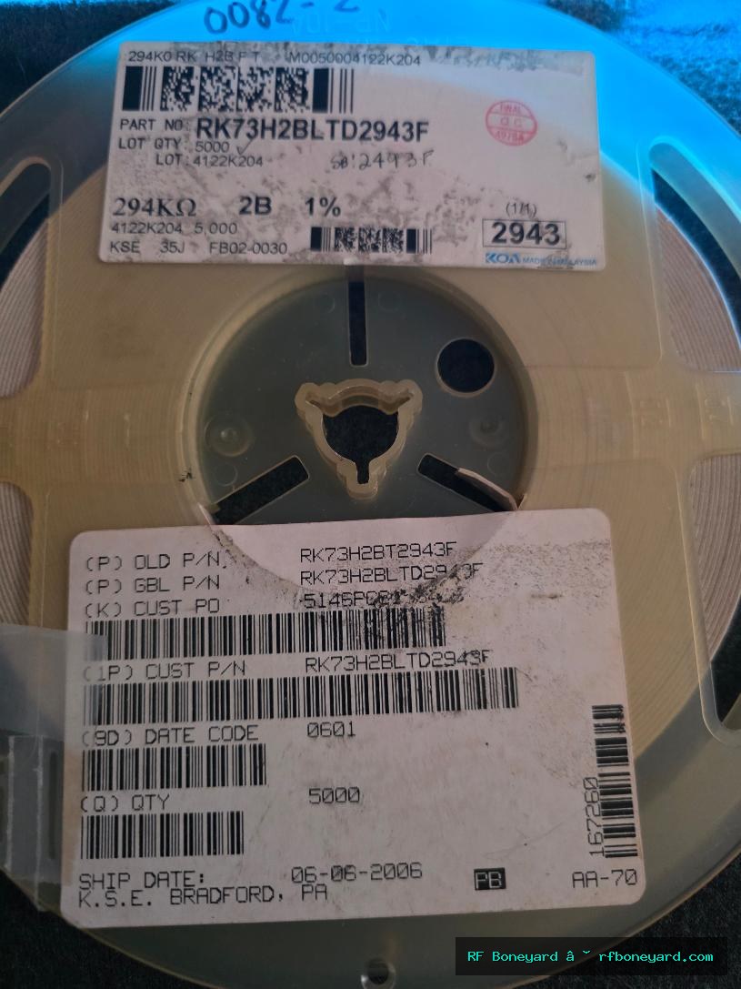 KOA Speer RK73H2BLTD2943F 294k 1% 1206 SMD Resistor – 25 Pack photo