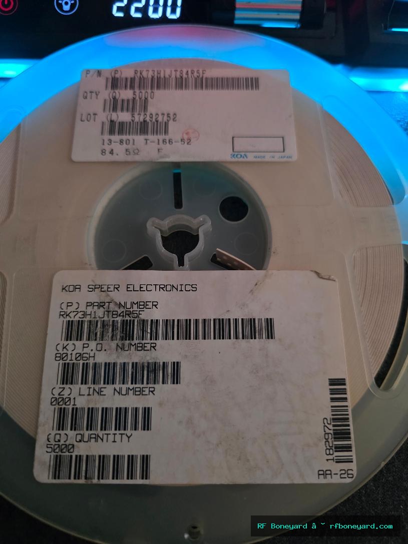 KOA Speer RK73H1JT84R5F 84.5 1% 0603 SMD Resistor – 25 Pack photo