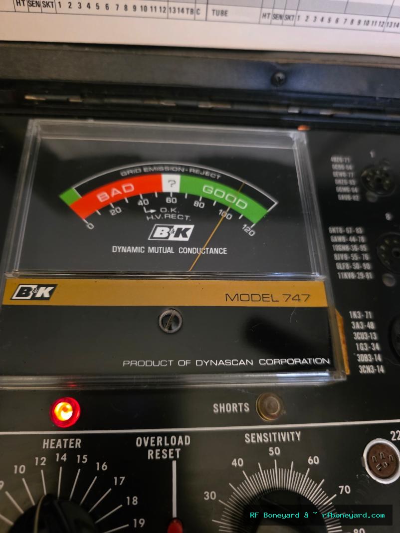 Sovtek 12AX7LPS ECC83 Long Plate Spiral Filament Vacuum Tube – B&K 747 Tested photo