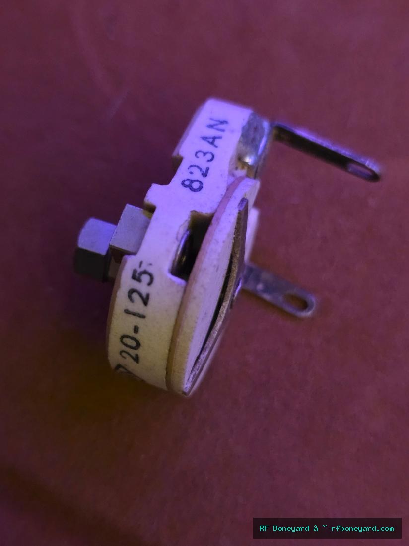 Centralab 823-AN N650 Vintage Ceramic Trimmer Capacitor 20-125 pF photo