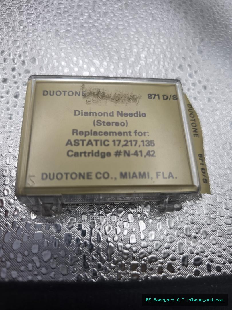Duotone 871D/S Vintage Diamond Phonograph Replacement Needle Astatic N41 N42 NOS photo
