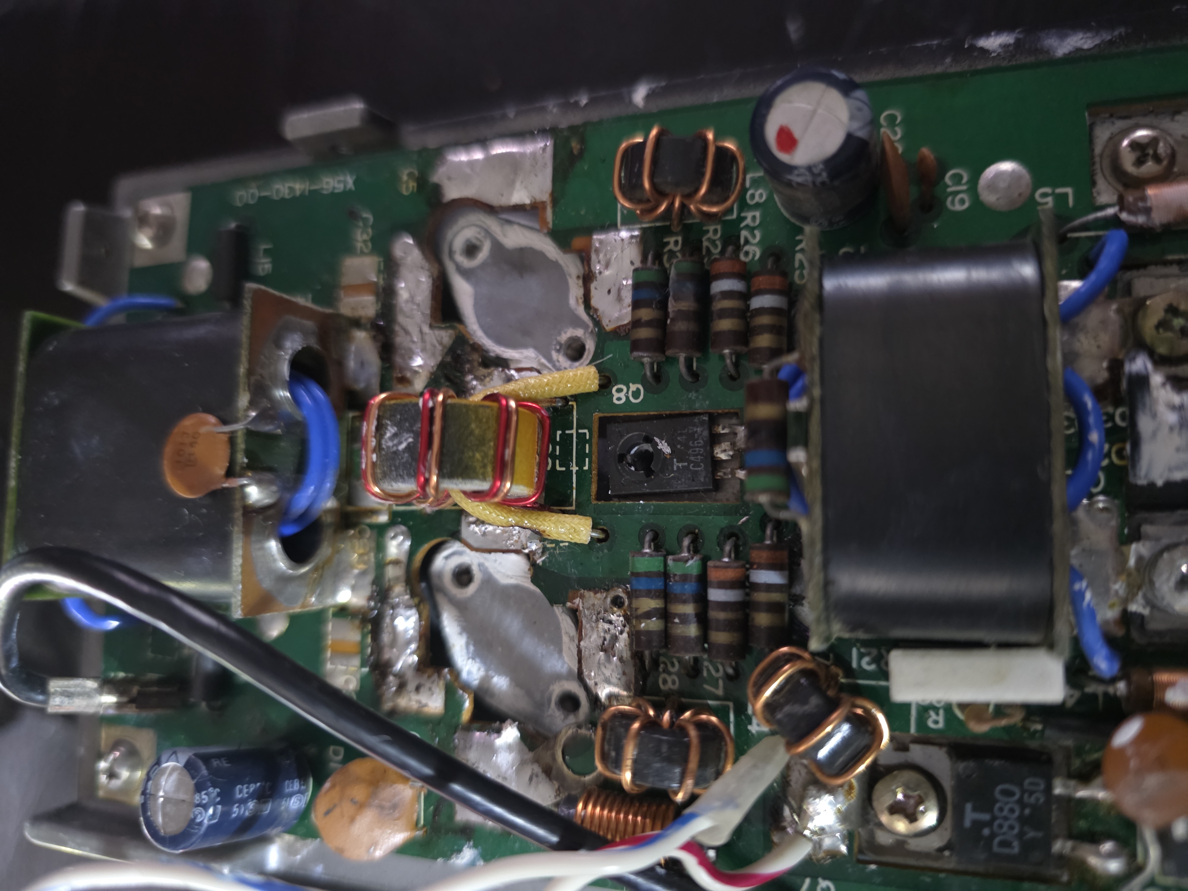 Kenwood TS-930S Final / PA Amplifier Board Set X56-1430-00 with Heatsink & Fan – MRF422 Removed