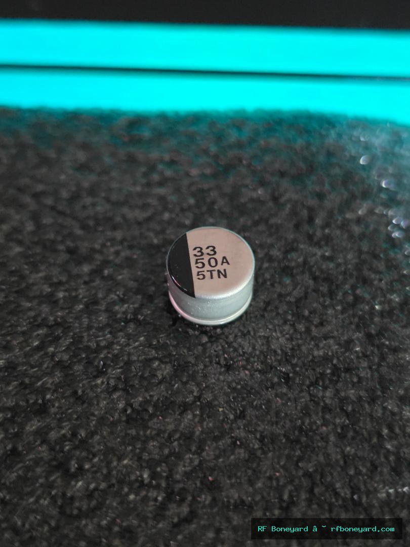 Product Title  Panasonic ECE-V1HA330UP 33µF 50V SMD Aluminum Electrolytic Capacitors – 5 Pack