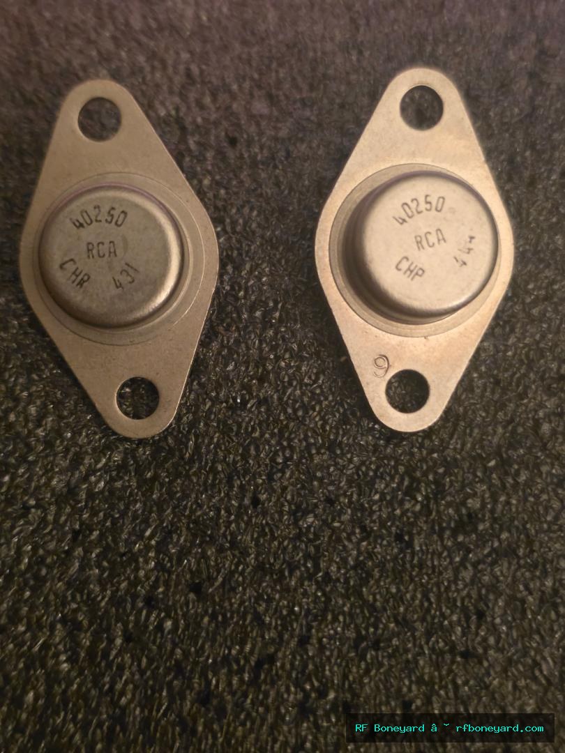 RCA 40250 NPN Silicon Power Transistor Tested Pair