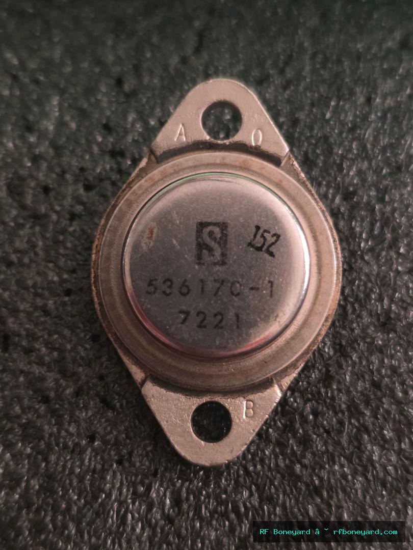 S-536170-1 Vintage TO-3 Silicon Power Transistor Military / Industrial Semiconductor USA
