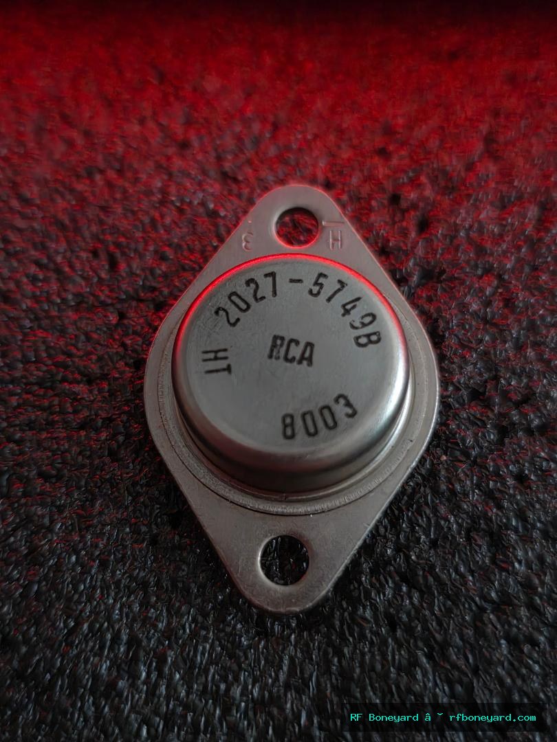 RCA 2027-5749B Vintage TO-3 NPN Silicon Power Transistor