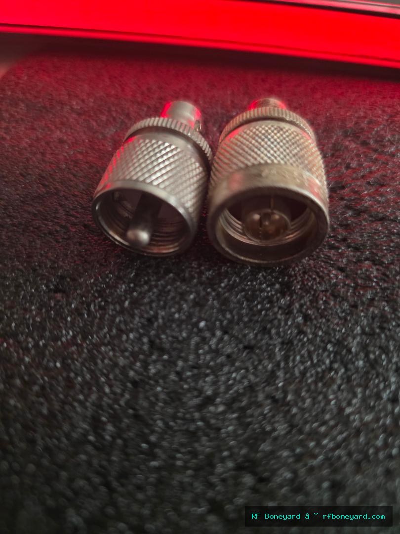 Mixed Lot of 2 Vintage RF Coax Adapters PL-259 Style to BNC and Type-N Style to BNC
