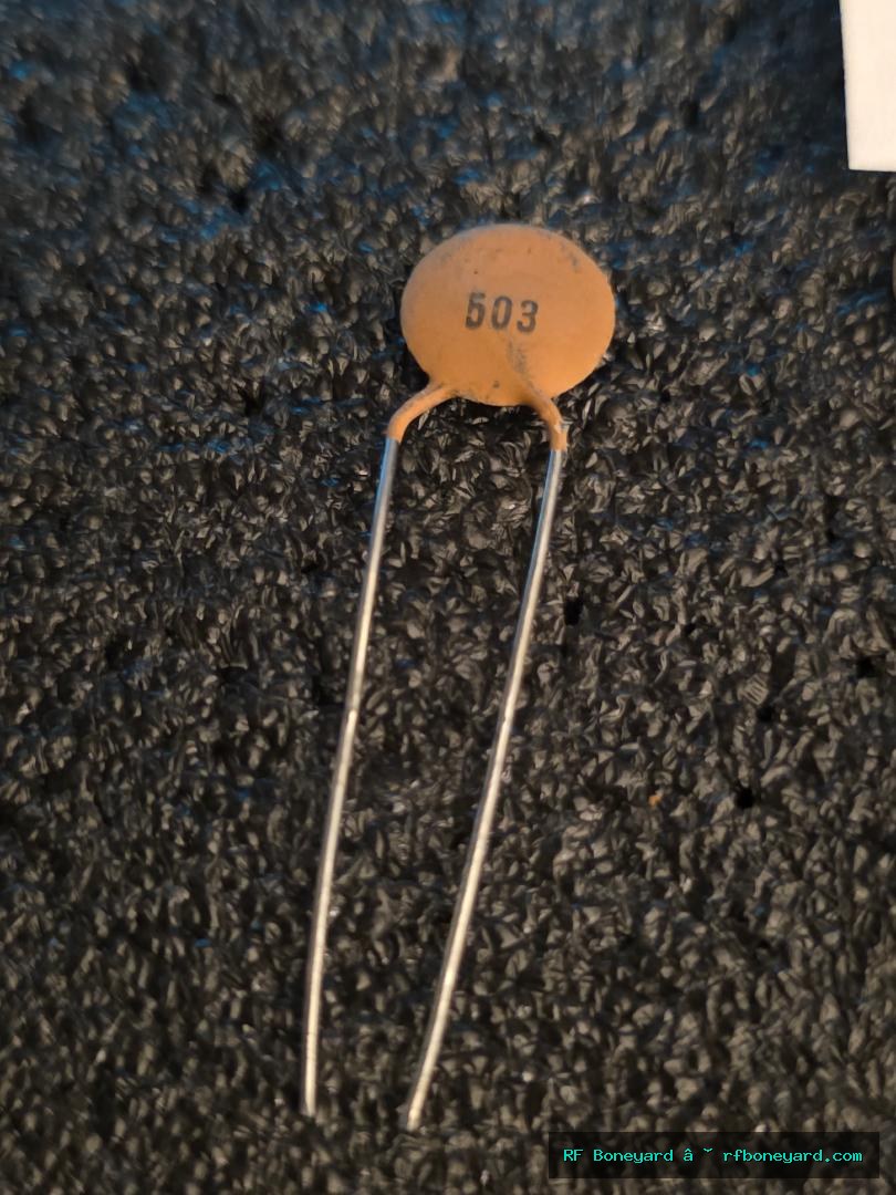 10 Pack 503 Marked .05µF 50V Ceramic Disc Capacitors — Tested 33–34nF Off-Nominal Bench Lot