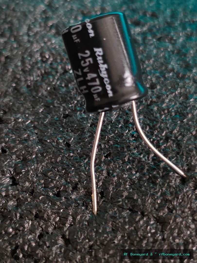 10-Pack Rubycon ZLH 470uF 25V Japan-Made Radial Electrolytic Capacitors
