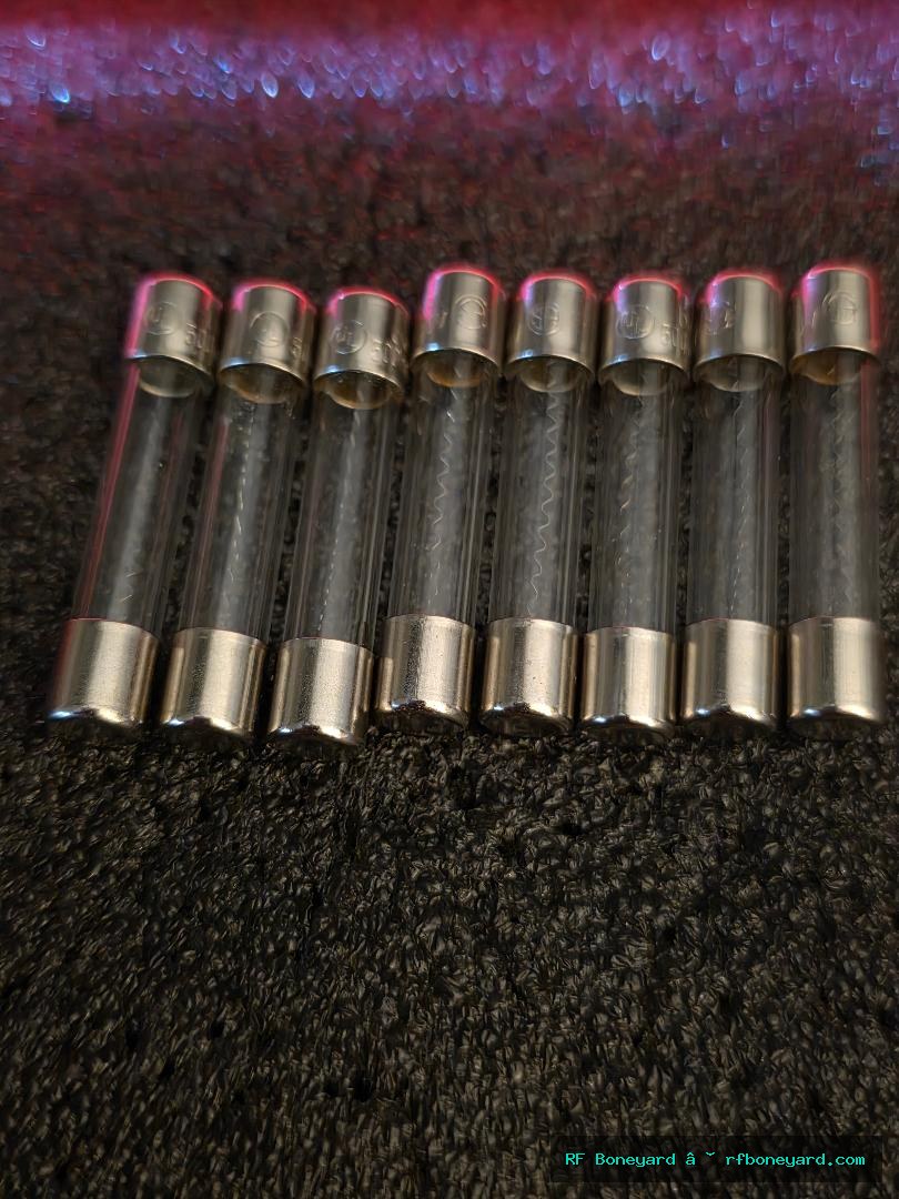 8-Pack Bel 3AG 500mA 250V Glass Cartridge Fuses