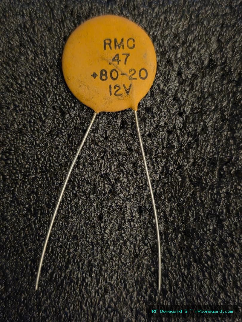 RMC .47uF 12V Ceramic Disc Capacitor – Tested 449nF – NOS