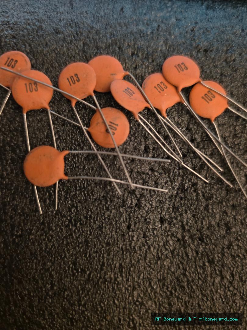10-Pack 103 Ceramic Capacitors – 0.01uF / 10nF – Sample Tested 10.155nF – NOS / Surplus