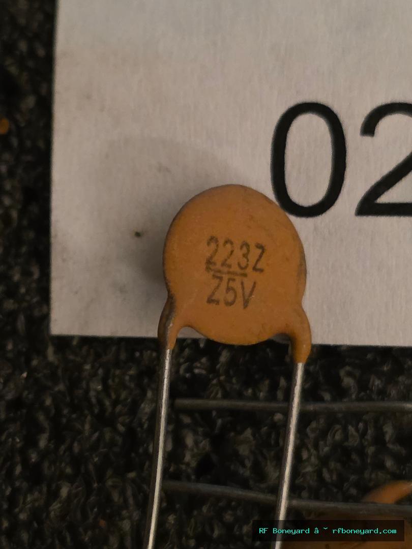 10-Pack 223Z 0.022uF 25V Ceramic Capacitors – Sample Tested 17.243nF – NOS / Surplus