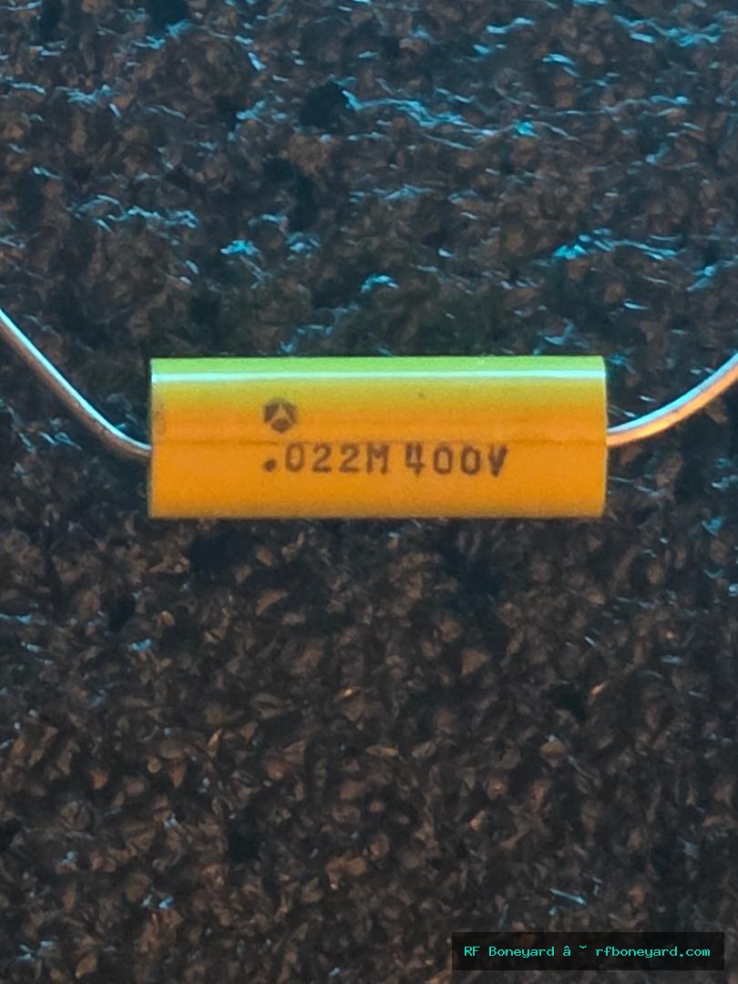 5-Pack Thomson MT .022µF 400V Axial Metallized Polyester Film Capacitors