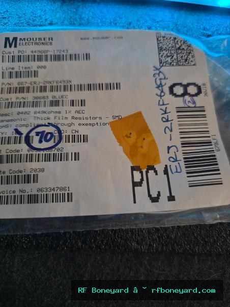 Panasonic ERJ-2RKF6493X 649K Ohm 1% 0402 SMD Thick Film Resistors – Qty 70