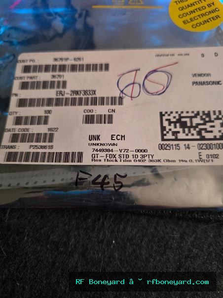 Panasonic ERJ-2RKF3333X 333K Ohm 1% 0402 SMD Thick Film Resistors – Qty 60