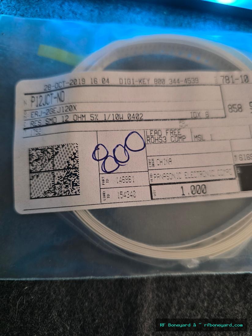 800 PCS Panasonic ERJ-2GEJ120X 12 Ohm 5% 1/10W 0402 SMD Thick Film Resistors