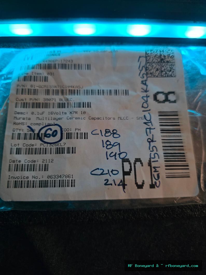 Murata GCM155R71C104KA55J 0.1uF 16V 10% X7R 0402 SMD Ceramic Capacitors - 60 Pieces