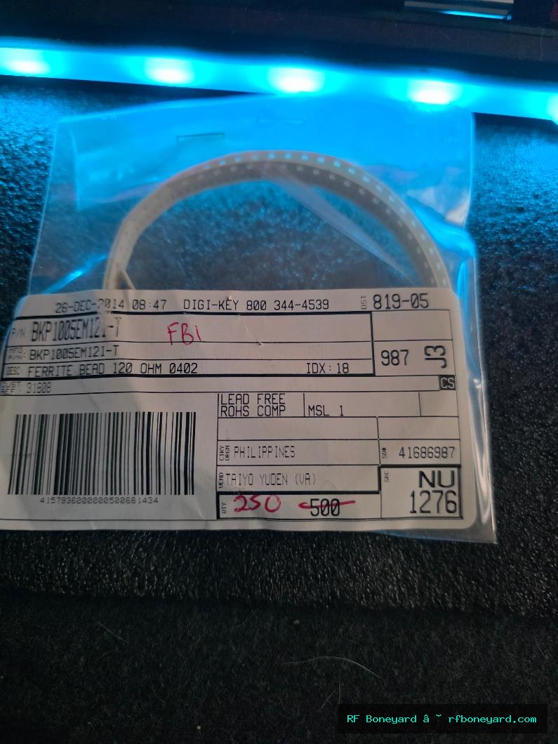 Taiyo Yuden BKP1005EM121-T 120 Ohm 1.55A 0402 SMD Ferrite Beads 250 Pieces
