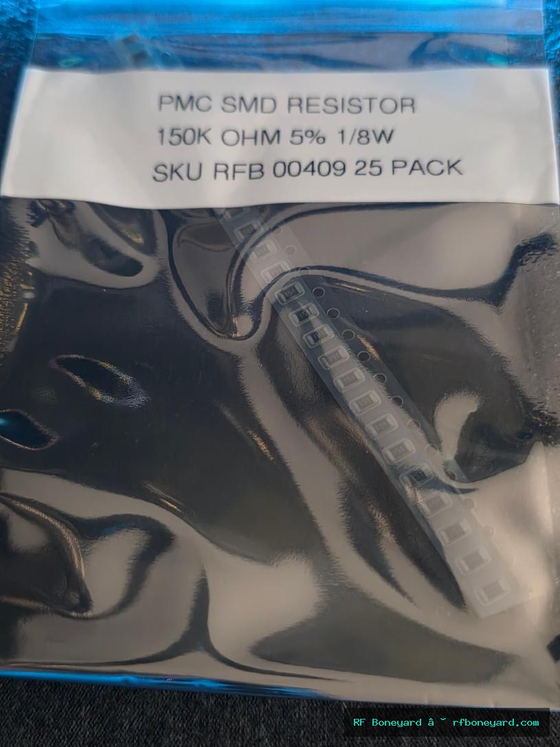 PMC 1001541J150K8 150K Ohm 5% 1/8W 0805 SMD Resistor – 25 Pack