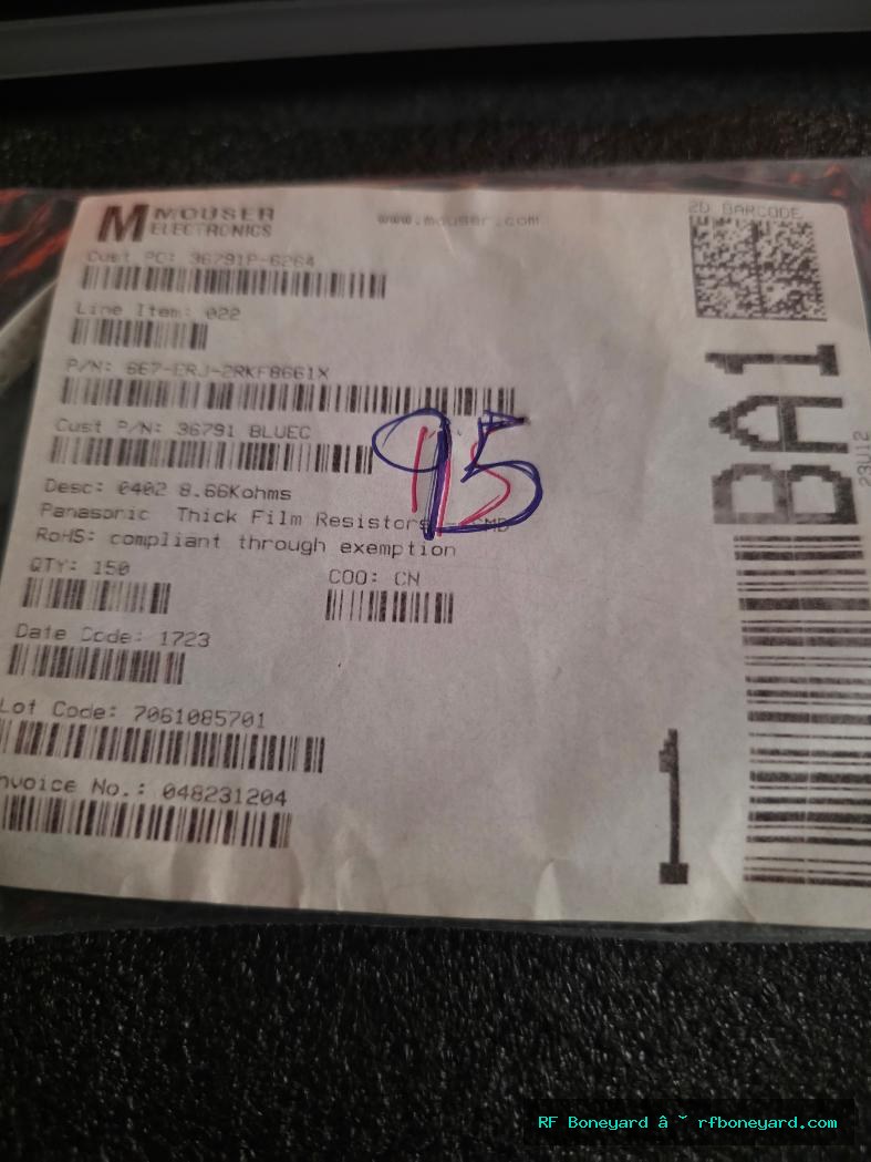 Panasonic ERJ-2RKF8661X 8.66K Ohm 1% 0402 SMD Thick Film Resistors - 95 Pieces