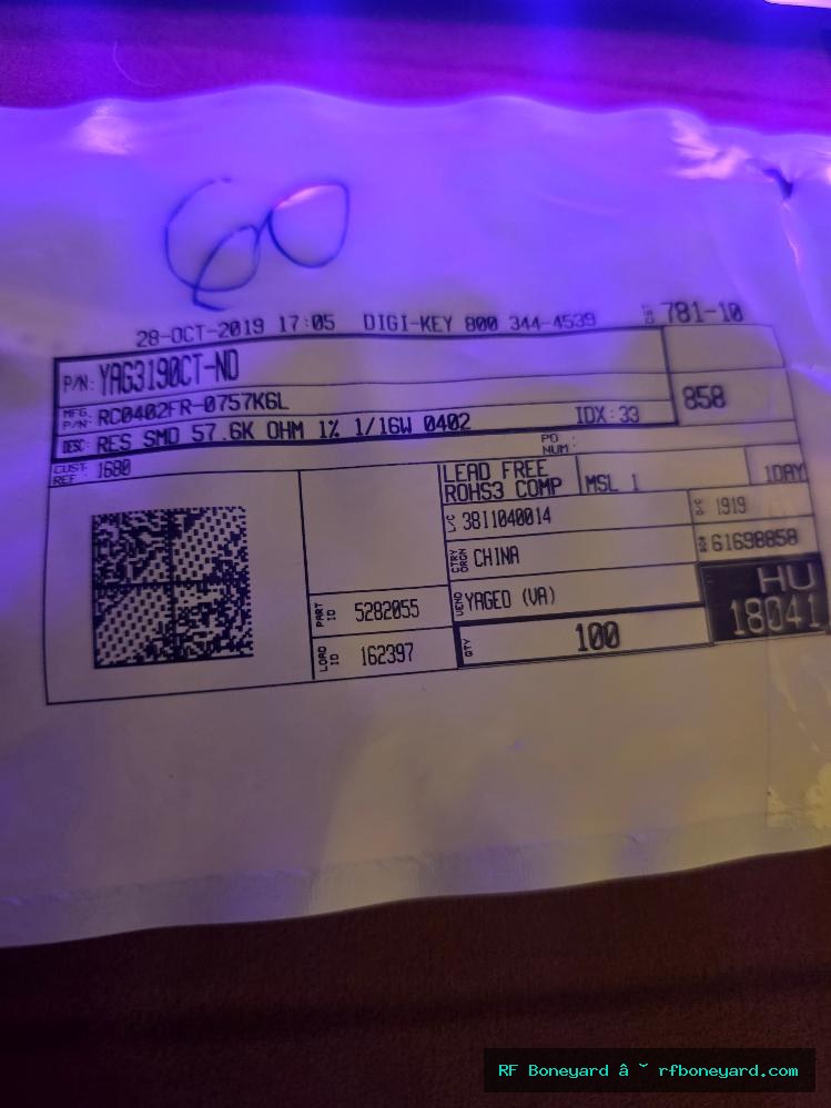 YAGEO RC0402FR-0757K6L 57.6k Ohm 1% 1/16W 0402 SMD Thick Film Resistors 60pcs