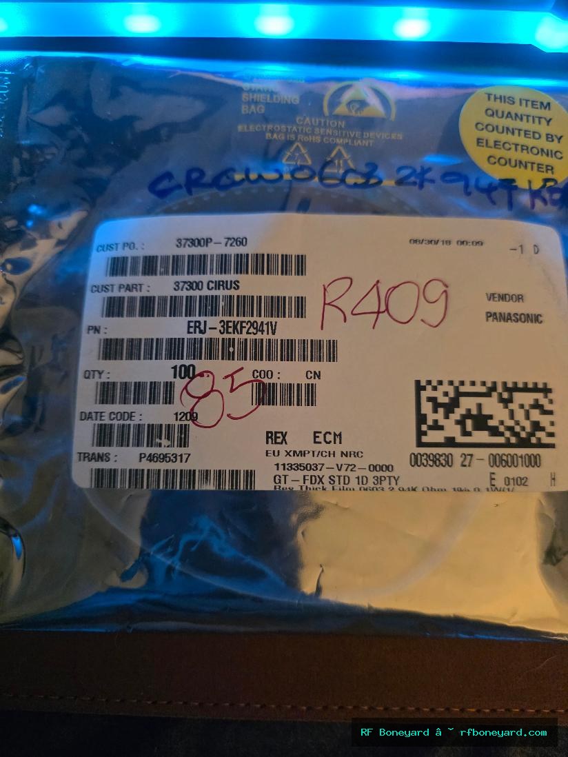 Panasonic ERJ-3EKF2941V 2.94K ohm 1% 0603 SMD Resistors 85-Pack