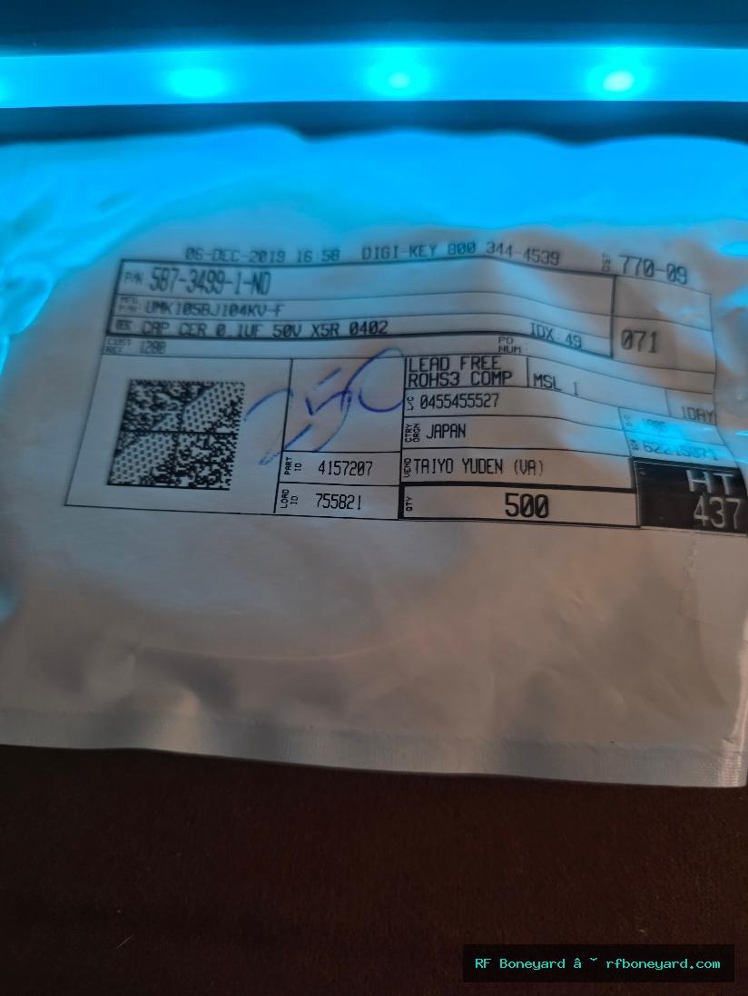Taiyo Yuden UMK105BJ104KV-F 0.1uF 50V X5R 0402 SMD Ceramic Capacitors 250 pcs
