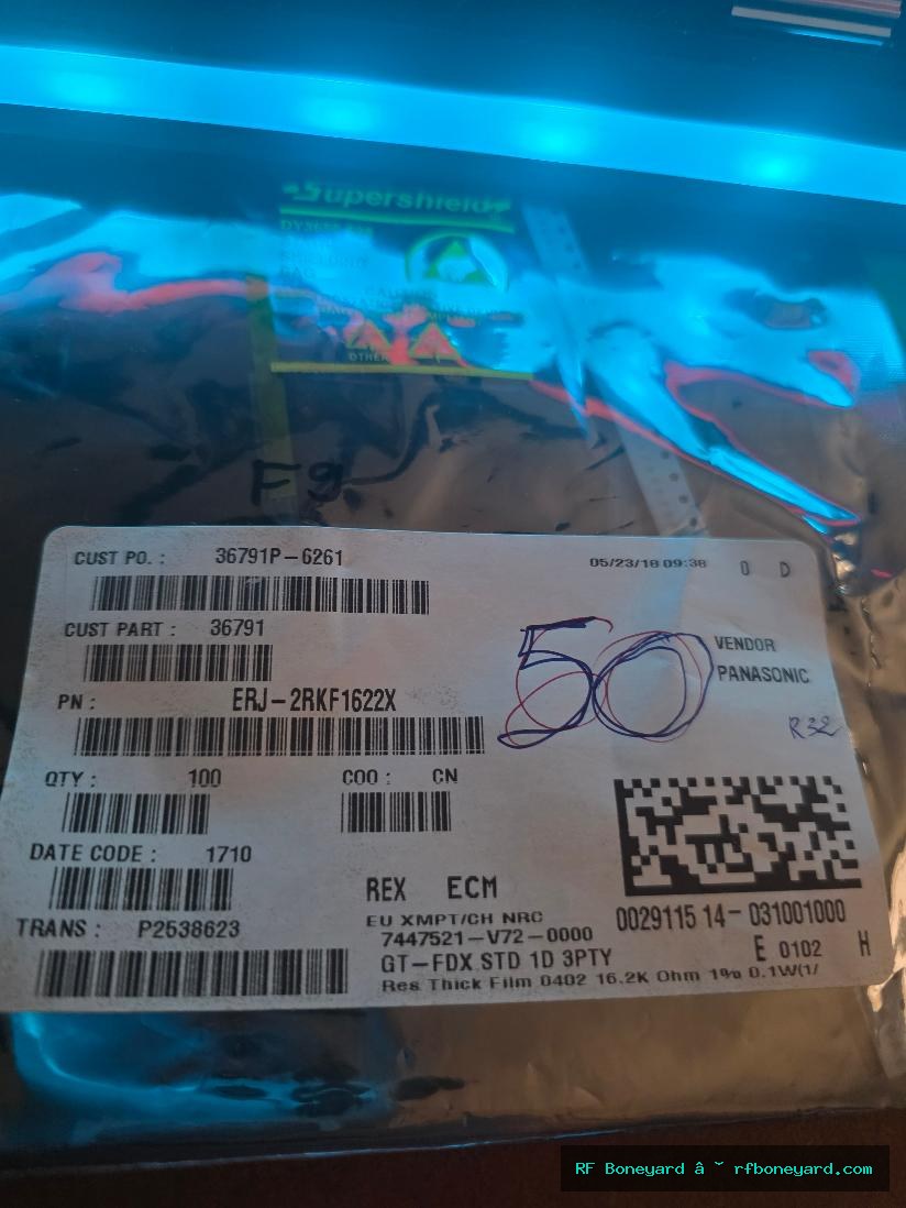 Panasonic ERJ-2RKF1622X 16.2K ohm 1% 0402 SMD Thick Film Resistors 50 pcs