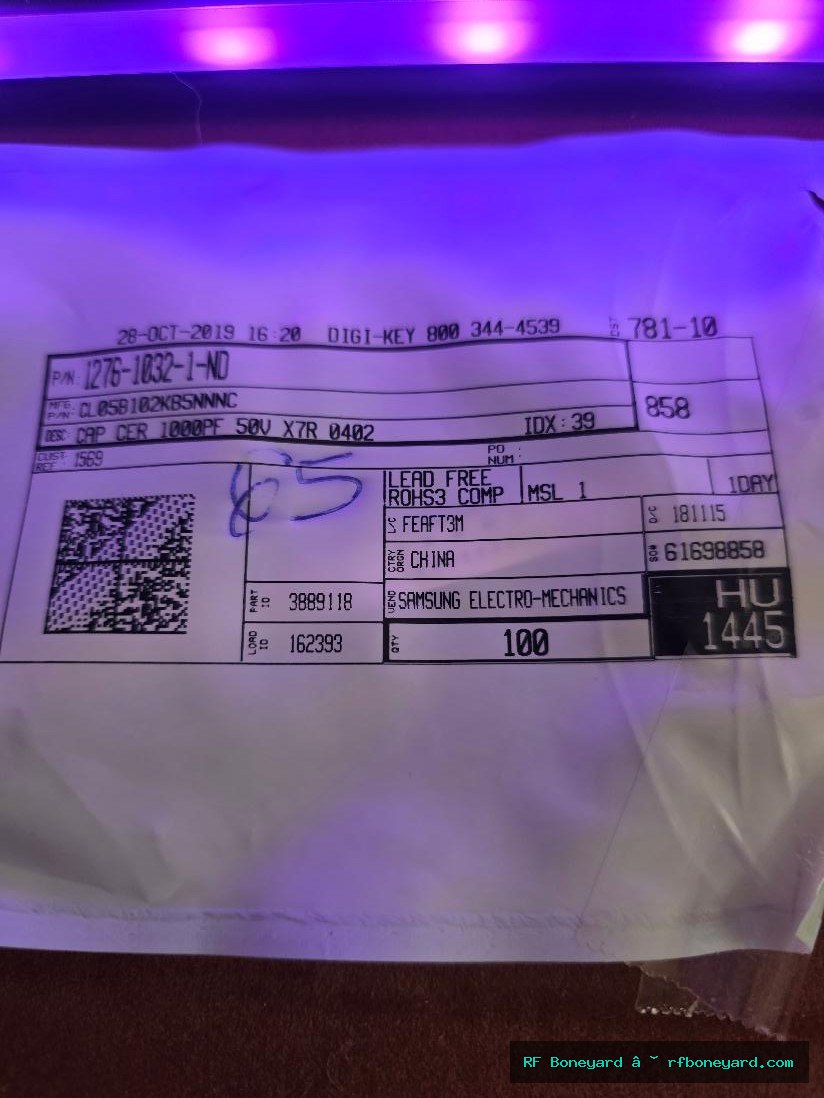 Samsung Electro-Mechanics CL05B102KB5NNNC 1000pF 50V X7R 10% 0402 SMD Ceramic Capacitors 65 pcs