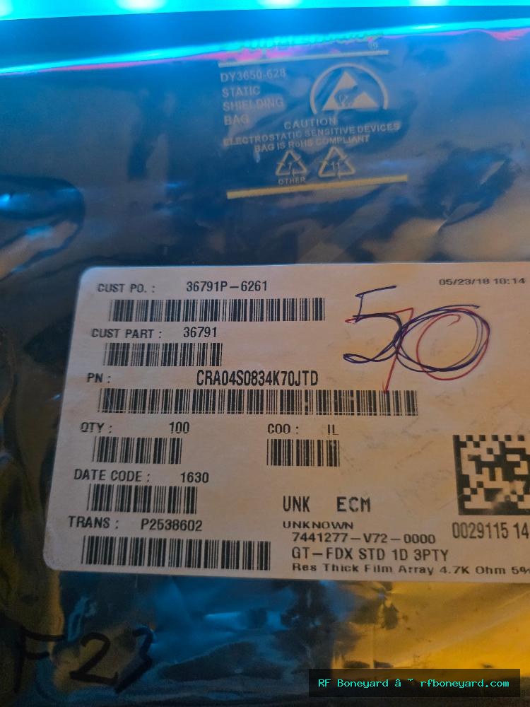 Vishay Dale CRA04S0834K70JTD 4.7K ohm 5% 4-Resistor 8-Pin SMD Array 50pcs