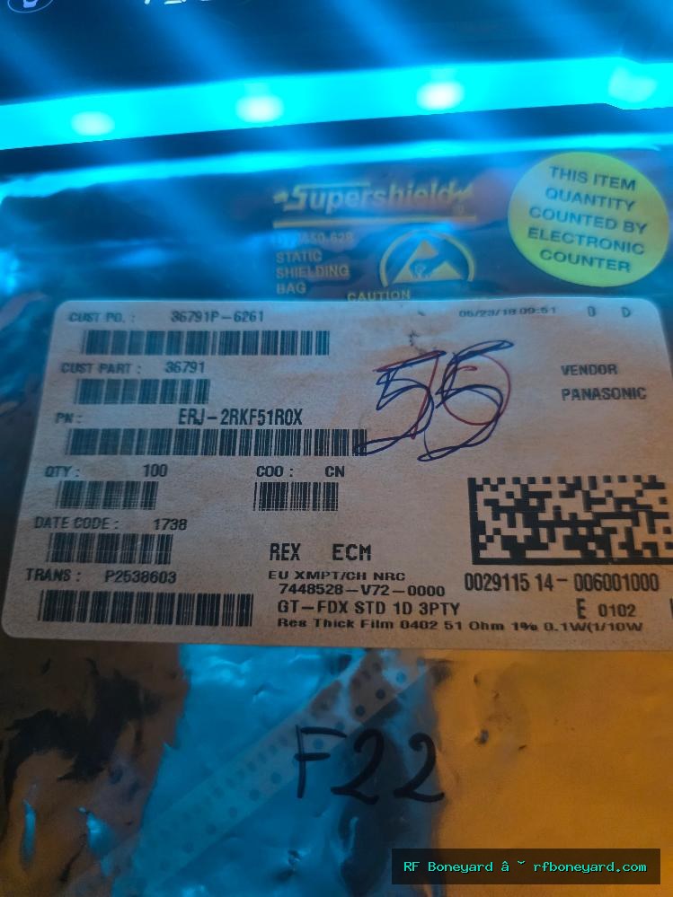 Panasonic ERJ-2RKF51R0X 51 ohm 1% 1/10W 0402 SMD Thick Film Resistors 55pcs