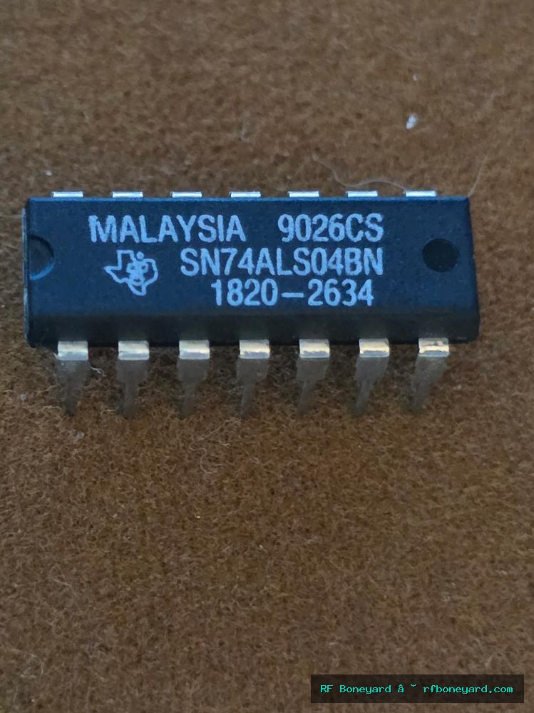 Texas Instruments SN74ALS04BN HP 1820-2634 Hex Inverter ALS TTL IC DIP-14 Vintage – 1 Piece